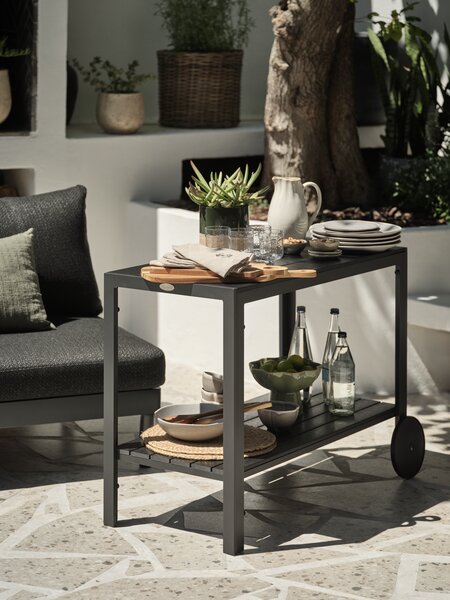 Carrello VALLEBO P45xL100xH74 cm nero