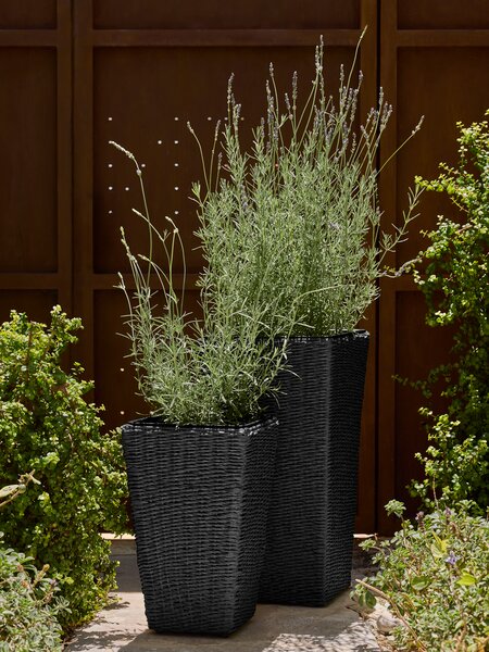 Panier pour plantes KUBB l30xL30xH50cm noir