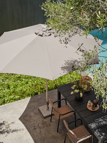 Ombrellone grande HALK Ø300 beige con palo beige