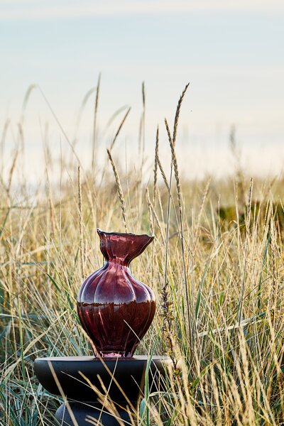 Vase VILMER Ø19xH30cm aubergine