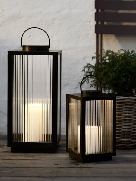 Lanterne GULDSMED B22xL22xH48cm m/LED sort
