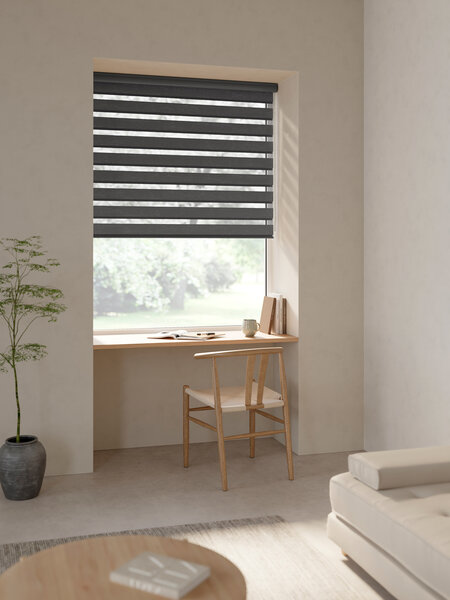 Rolgordijn Duo ALSTEN 80x180 grijs cassette