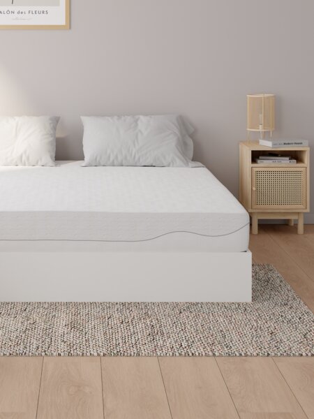 Кушетка FOLDAGER 180x200 с повдигащ механизъм в края бял