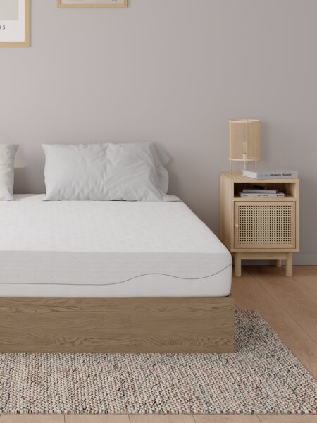 Кушетка FOLDAGER 180x200 с повдигащ механизъм в края нат.дъб