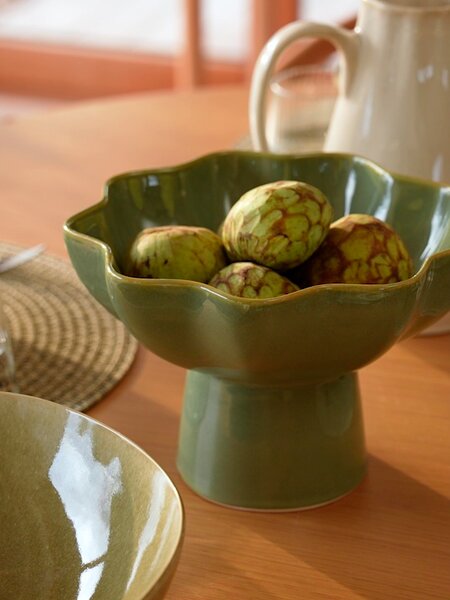 Deko-Schale BJORK Ø23xH15cm apfelgrün