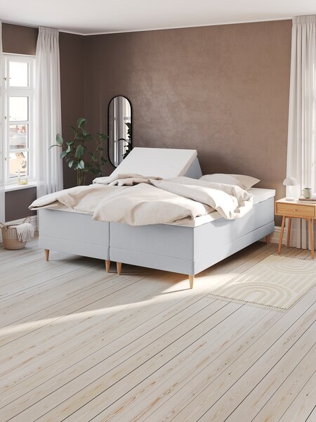 Elevationsseng 180x200cm DUNLOPILLO OSA grå-32 Fast