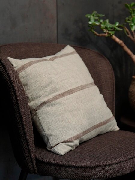 Декоративна възглавница STENROS 45x45 сиво/тъмнокафяво