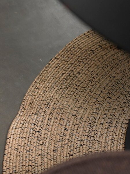 Alfombra BUESTARR Ø120 natural/gris