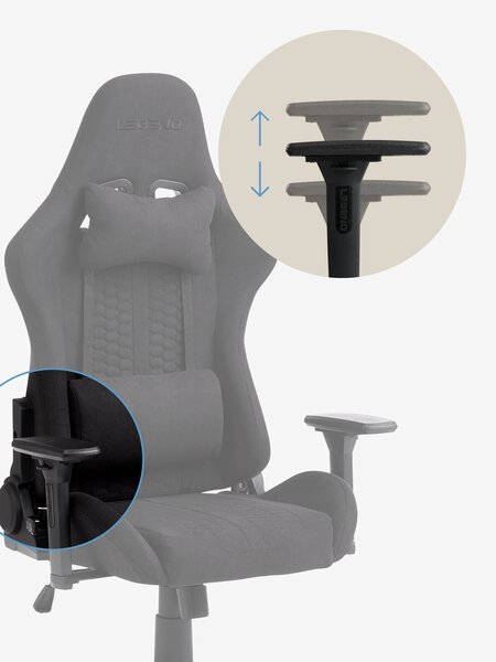 Silla gaming NIBE tela negro/negro