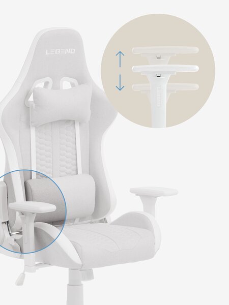 Gaming chair​ NIBE white/beige fabric