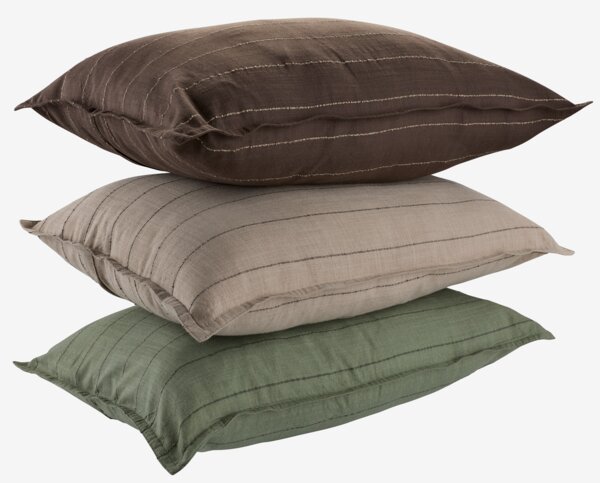 Fodera cuscino POPPEL 40x60 cm marrone/kaki pallido