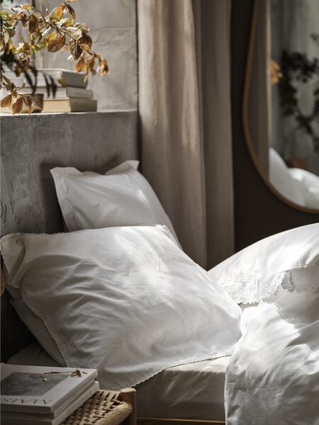 Taie d'oreiller LIVA 50x70/75 blanc