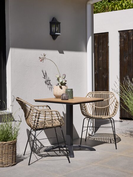 Table bistrot HOBRO l70xL70 naturel