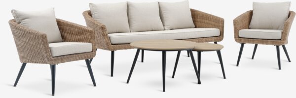 Lounge-Set UDSTRUP 5Pers. natur