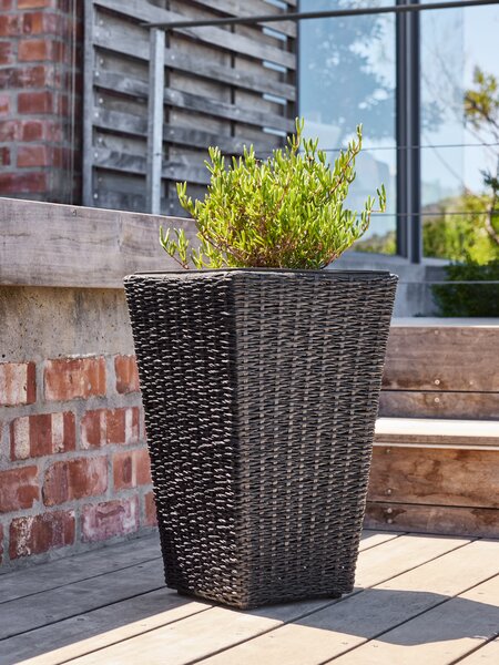 Panier pour plantes KUBB l30xL30xH50cm noir