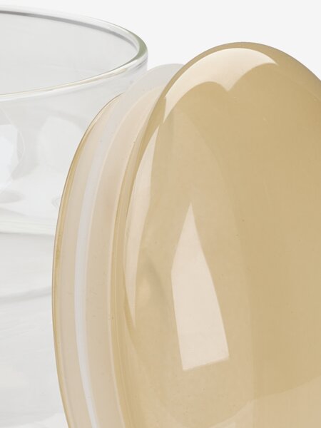 Oppbevaringskrukke DAHL Ø12xH15cm m/lokk transparent