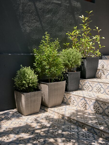 Fioriera intrecciata ISLOM 31x31x32 cm naturale