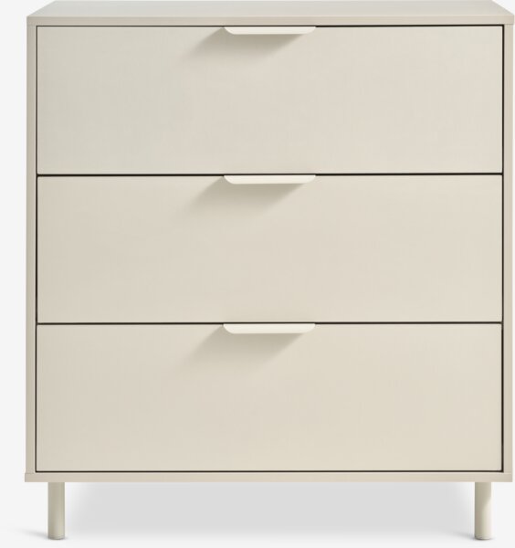 Kommode SKAVE 3 skuffer beige
