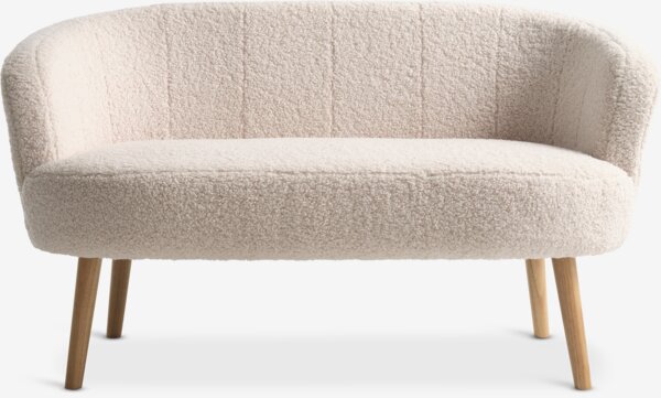Sofa GLOSTRUP 2 seater off-white teddy fabric