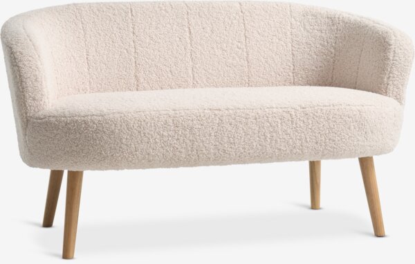 Sofa GLOSTRUP 2 seater off-white teddy fabric
