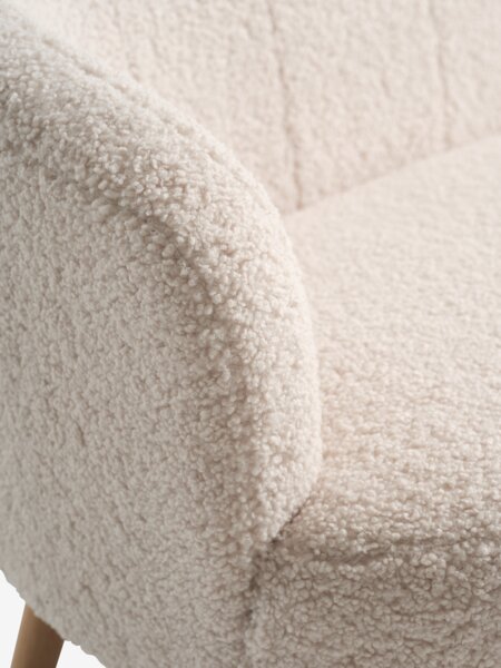Sofa GLOSTRUP 2 seater off-white teddy fabric