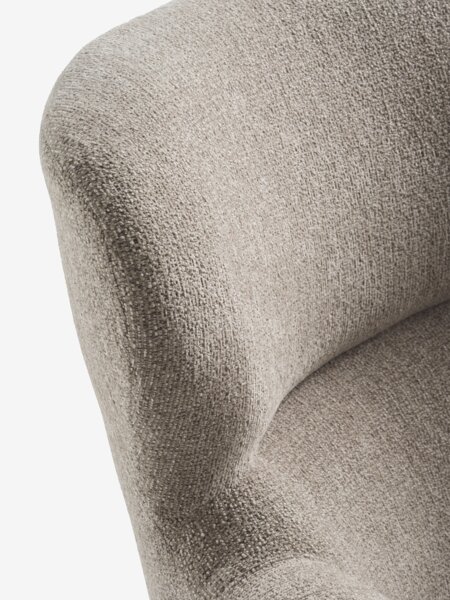 Lenestol HAGESTED beige stoff/natur eikefarget