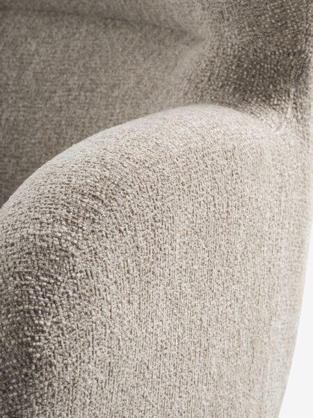Lenestol HAGESTED beige stoff/natur eikefarget