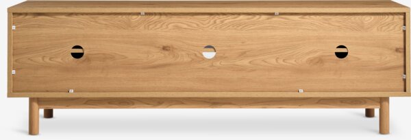 TV-meubel HILLESTED 2 deuren warm eiken kleur/polyrotan
