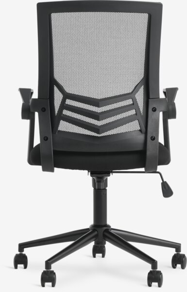 Office chair ASMINDERUP black mesh/black fabric