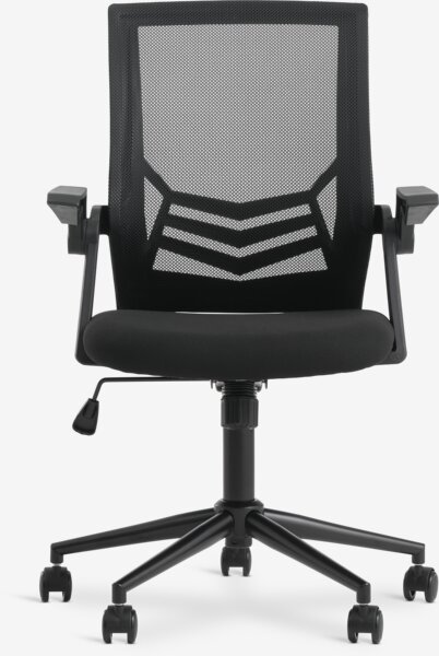 Office chair ASMINDERUP black mesh/black fabric