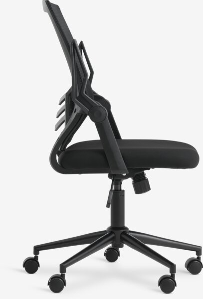 Office chair ASMINDERUP black mesh/black fabric
