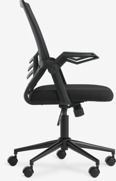 Office chair ASMINDERUP black mesh/black fabric