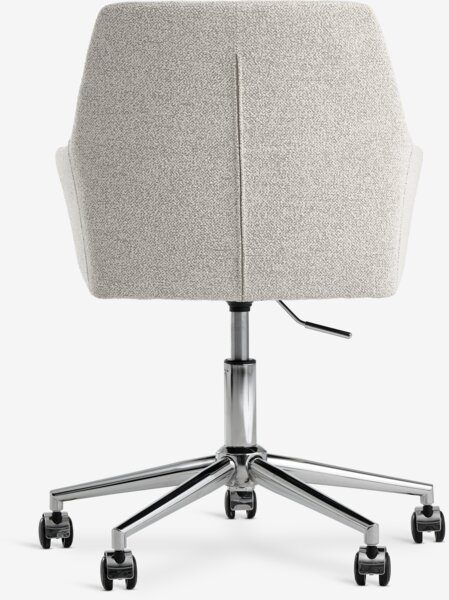 Skrivebordsstol PURHUS offwhite stoff/krom