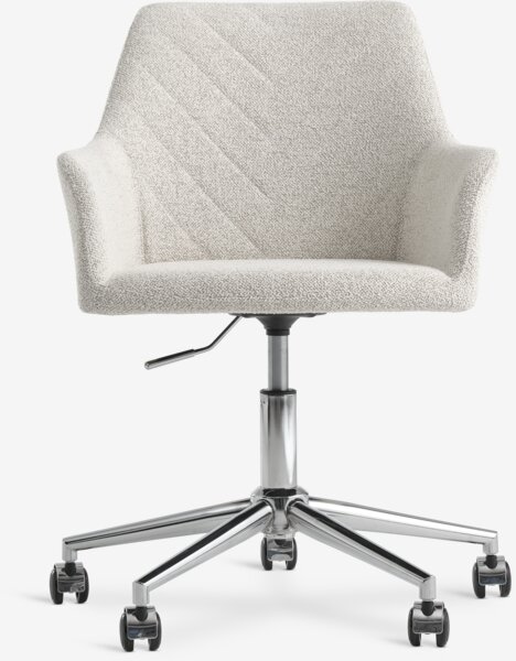 Skrivebordsstol PURHUS offwhite stoff/krom