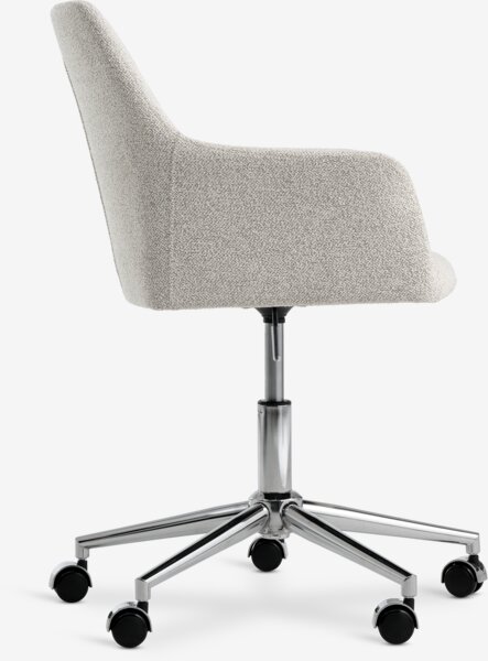 Skrivebordsstol PURHUS offwhite stoff/krom