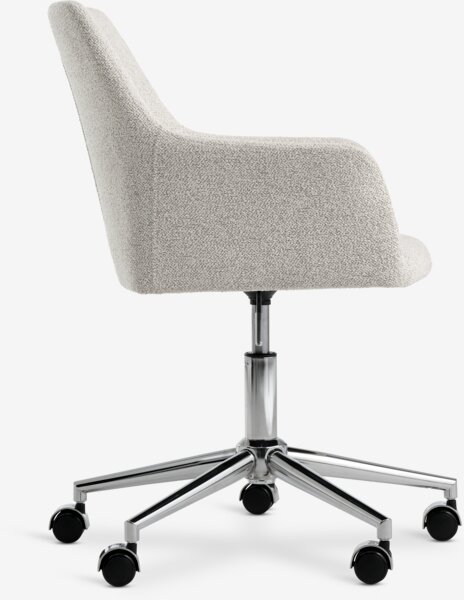 Skrivebordsstol PURHUS offwhite stoff/krom