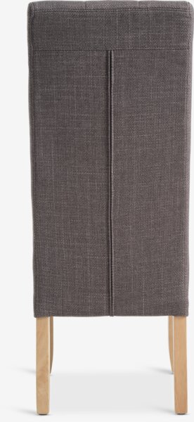Dining chair BJERREBY grey fabric/natural oak colour