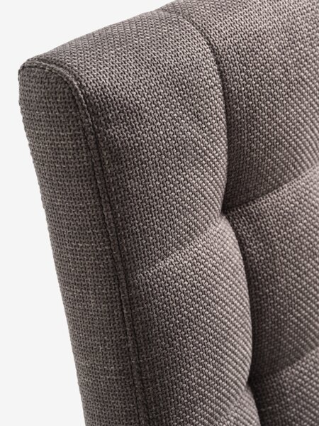 Dining chair BJERREBY grey fabric/natural oak colour