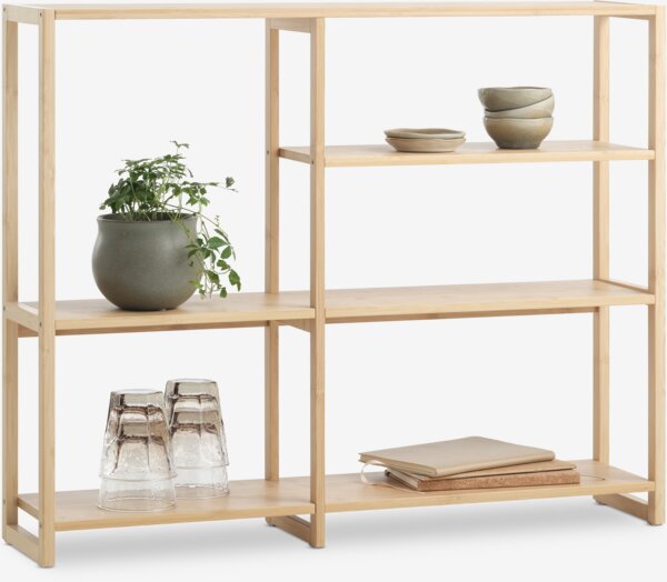 Wandplank ENGESVANG 5 schappen bamboe