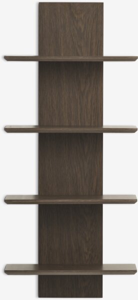 Wandplank BORUM 4 schappen donker eiken kleur