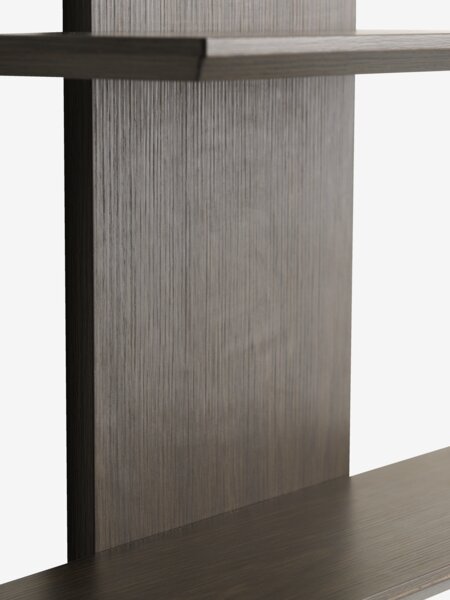 Wandplank BORUM 4 schappen donker eiken kleur