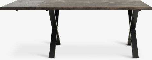 Esstisch ROSLEV 95x160 dunkle Eiche/schwarz