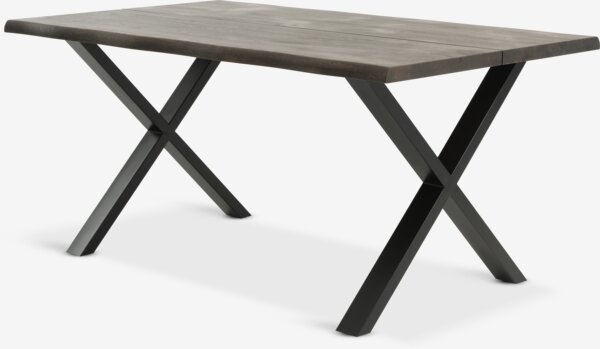 Esstisch ROSLEV 95x160 dunkle Eiche/schwarz