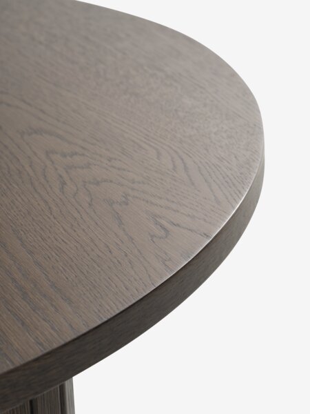 LYNGVIG L180/260 mörk ek + 4 RAMSING beige/krom