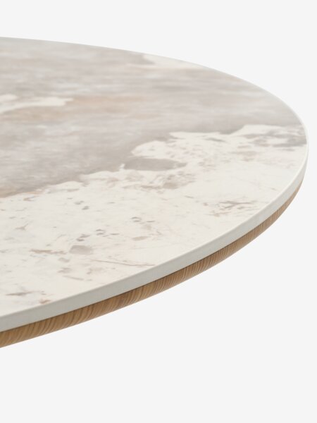 KLIPLEV D120 marble/natural oak + 4 EJSING beige
