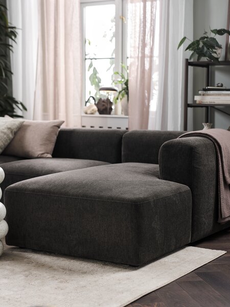 Sofa module SKEJBY chaise longue right dark brown