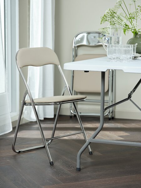Folding chair VUST beige/chrome