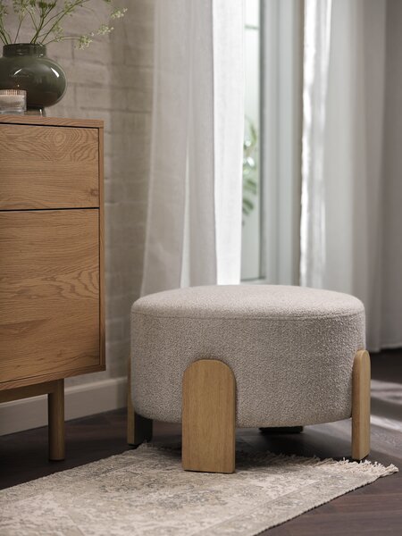 Pouffe DALAGER D56 beige fabric
