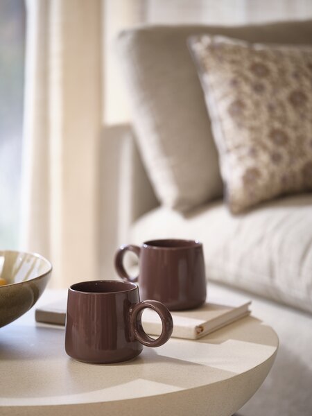 Krus MELVIN Ø10xH9cm 37cl støvet blomme