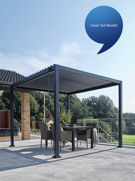 Pergola KONGEMOSE B3xL4xH2.36m schwarz